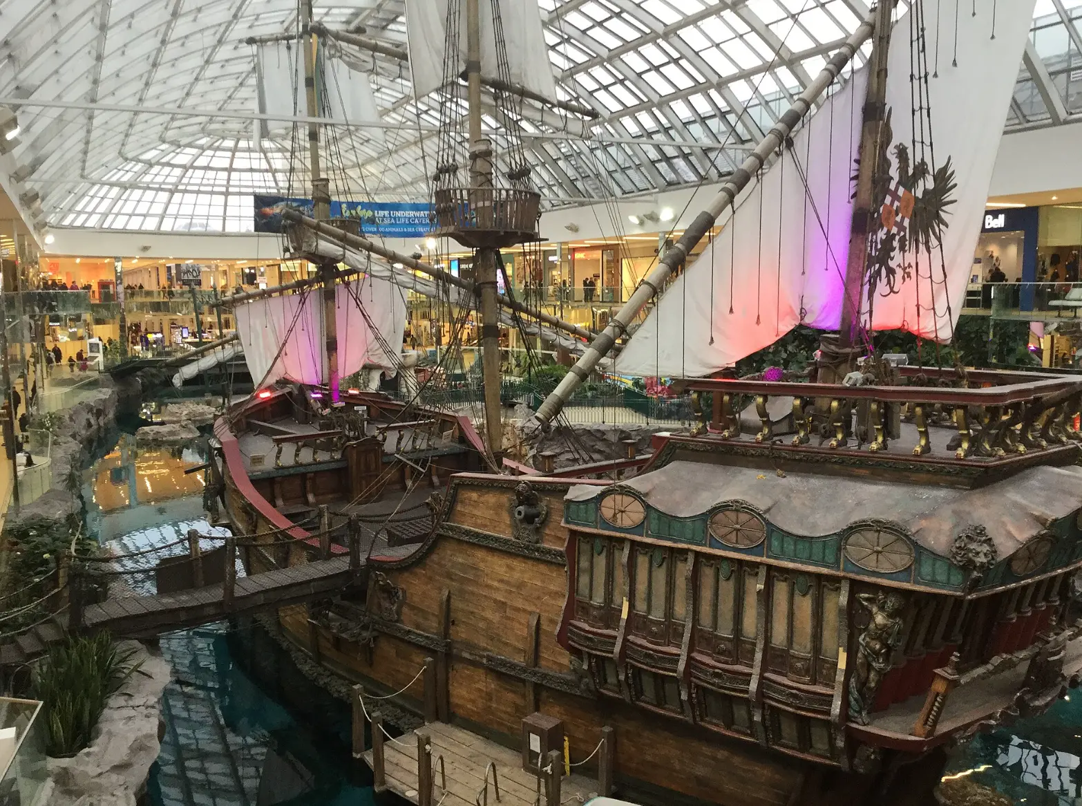 A replica of the Santa María at West Edmonton Mall