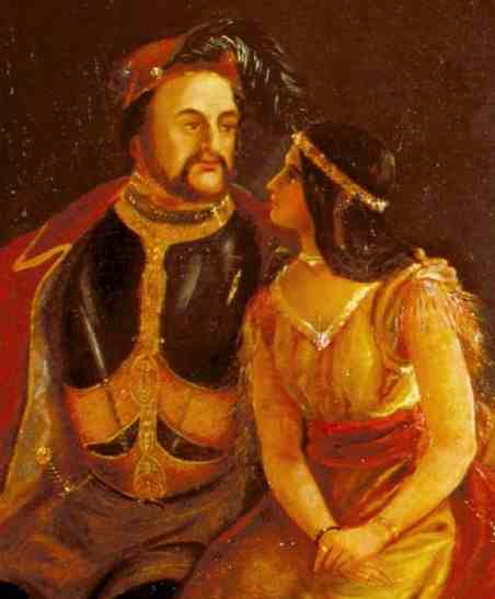 Pocahontas and John Rolfe portrait.