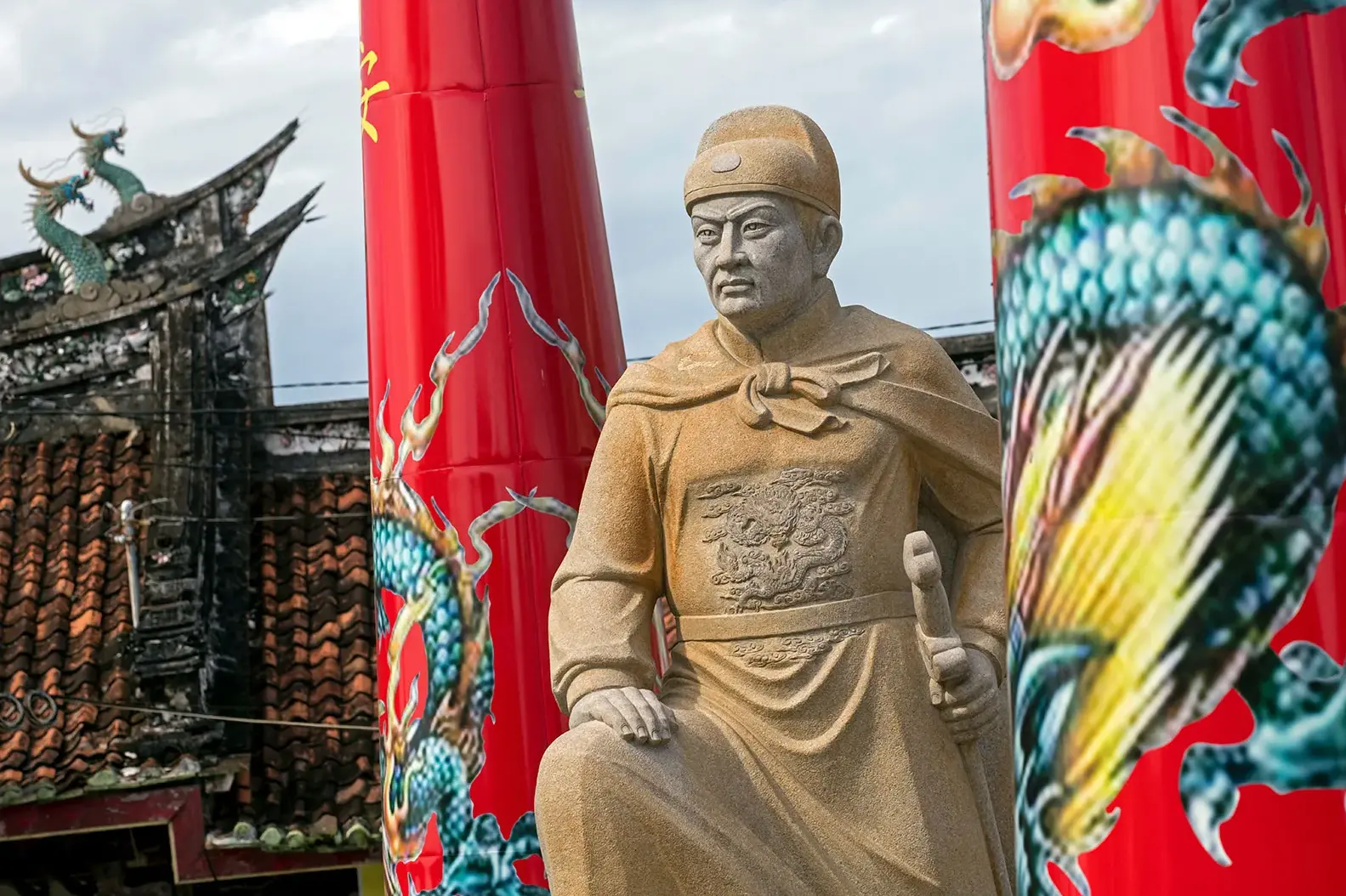 A statue of Chinese naval explorer Zheng He