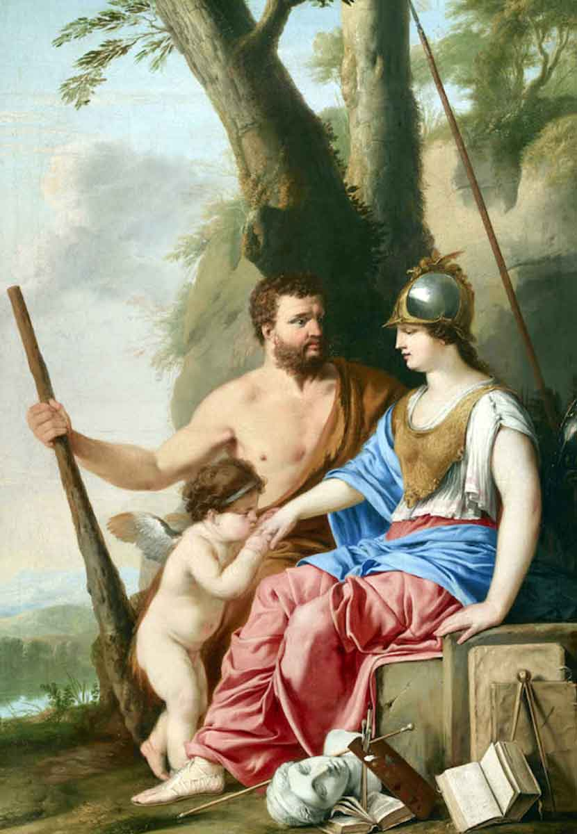 Hercules and Athena, by Laurent de La Hyre, 1606-1656