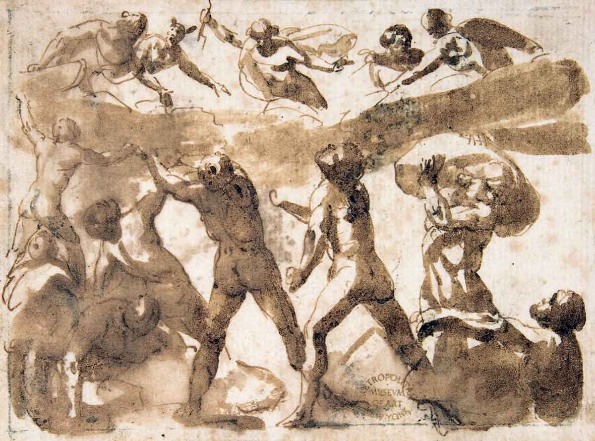 Battle of the Titans, attributed to Francesco Allegrini, c. 1624-1663 CE.