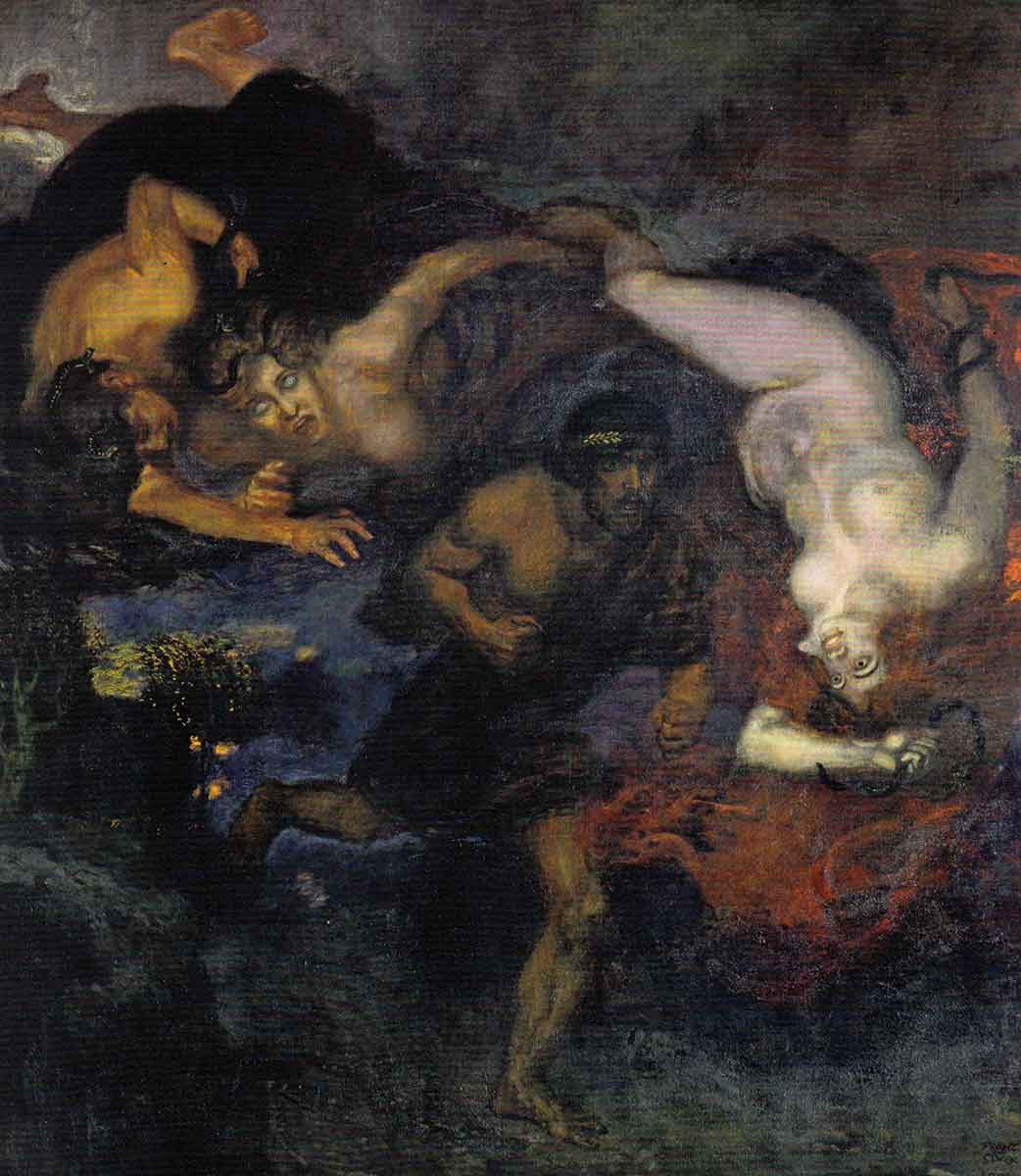 Orestes and the Erinyes, by Franz von Stuck, 1905