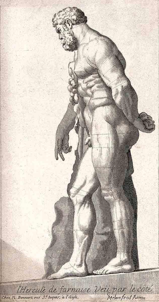 Hercules, by Claude Mellan, 1598-1688