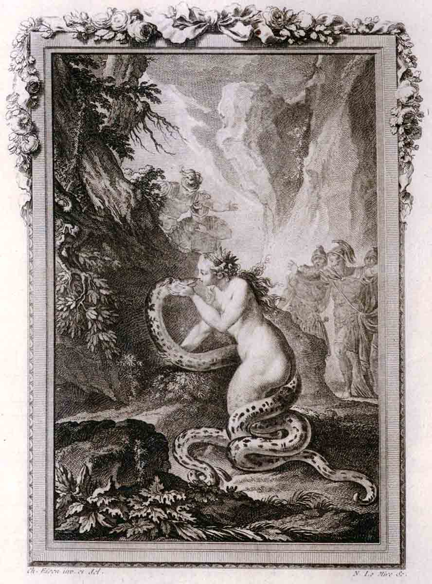 Cadmus et Hermione changés en serpents, by Noël Le Mire, 1768