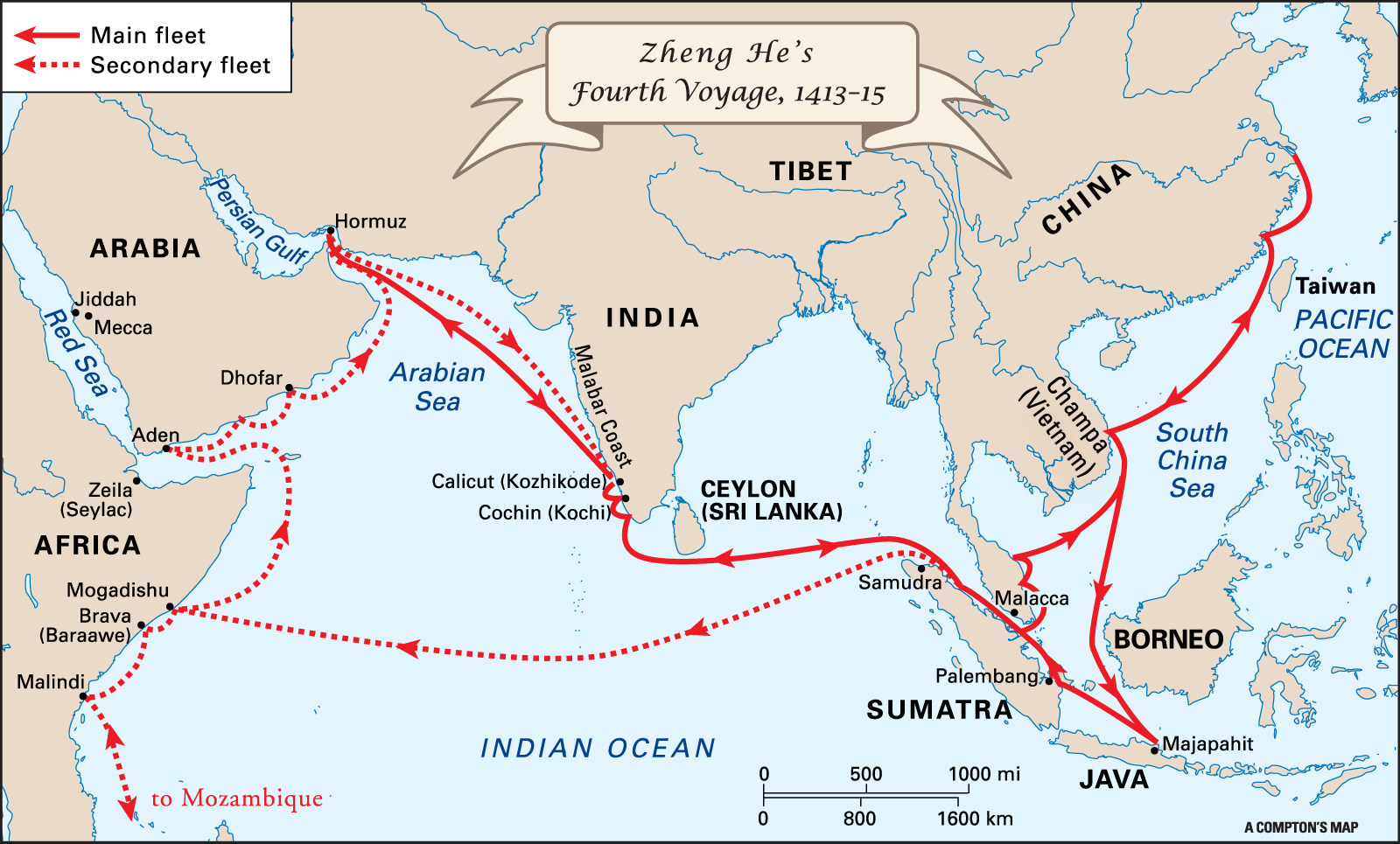 Tracing Zheng He's Voyage