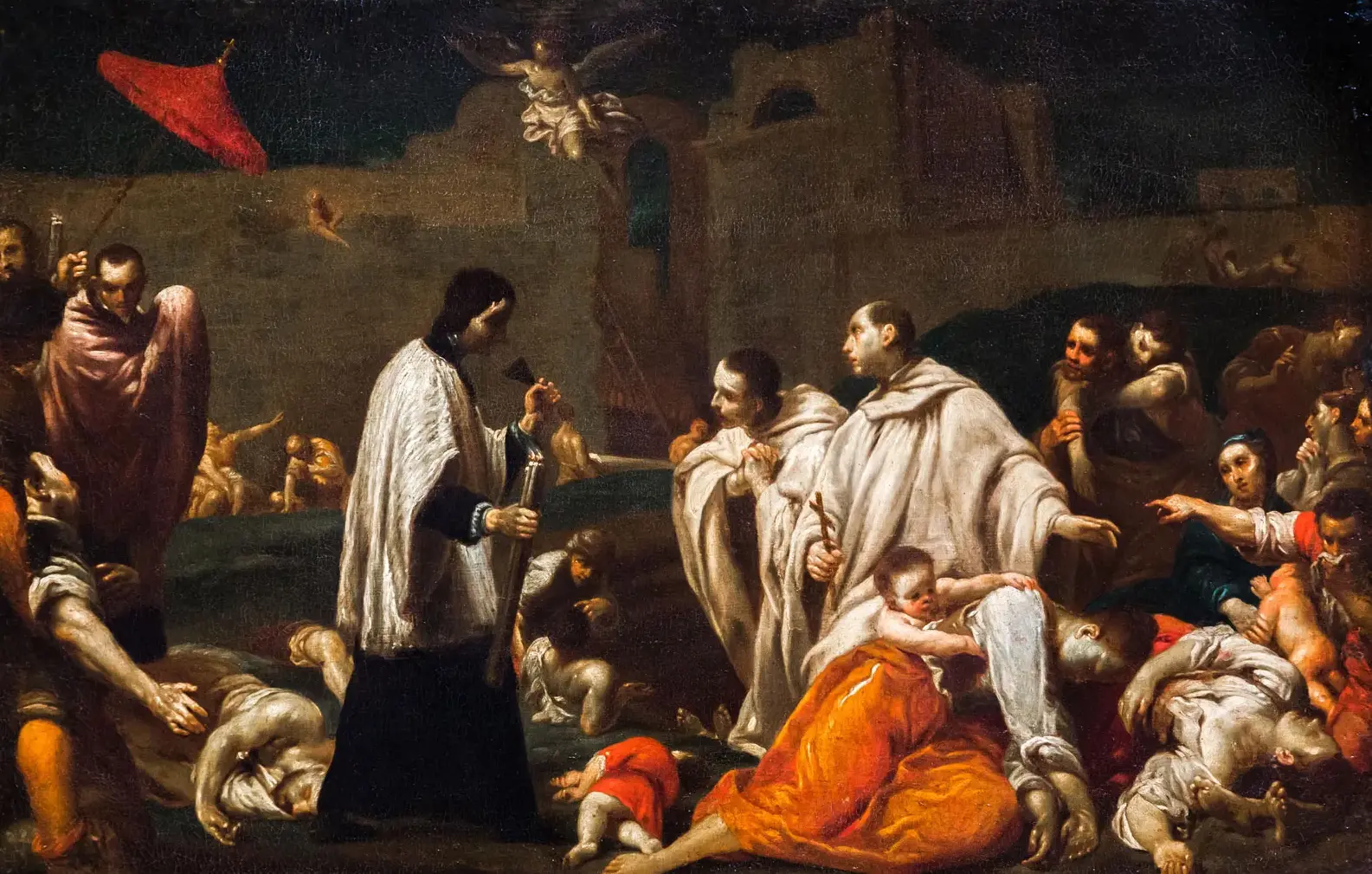 Blessed Bernard Tolomei Interceding for the Cessation of the Plague in Siena