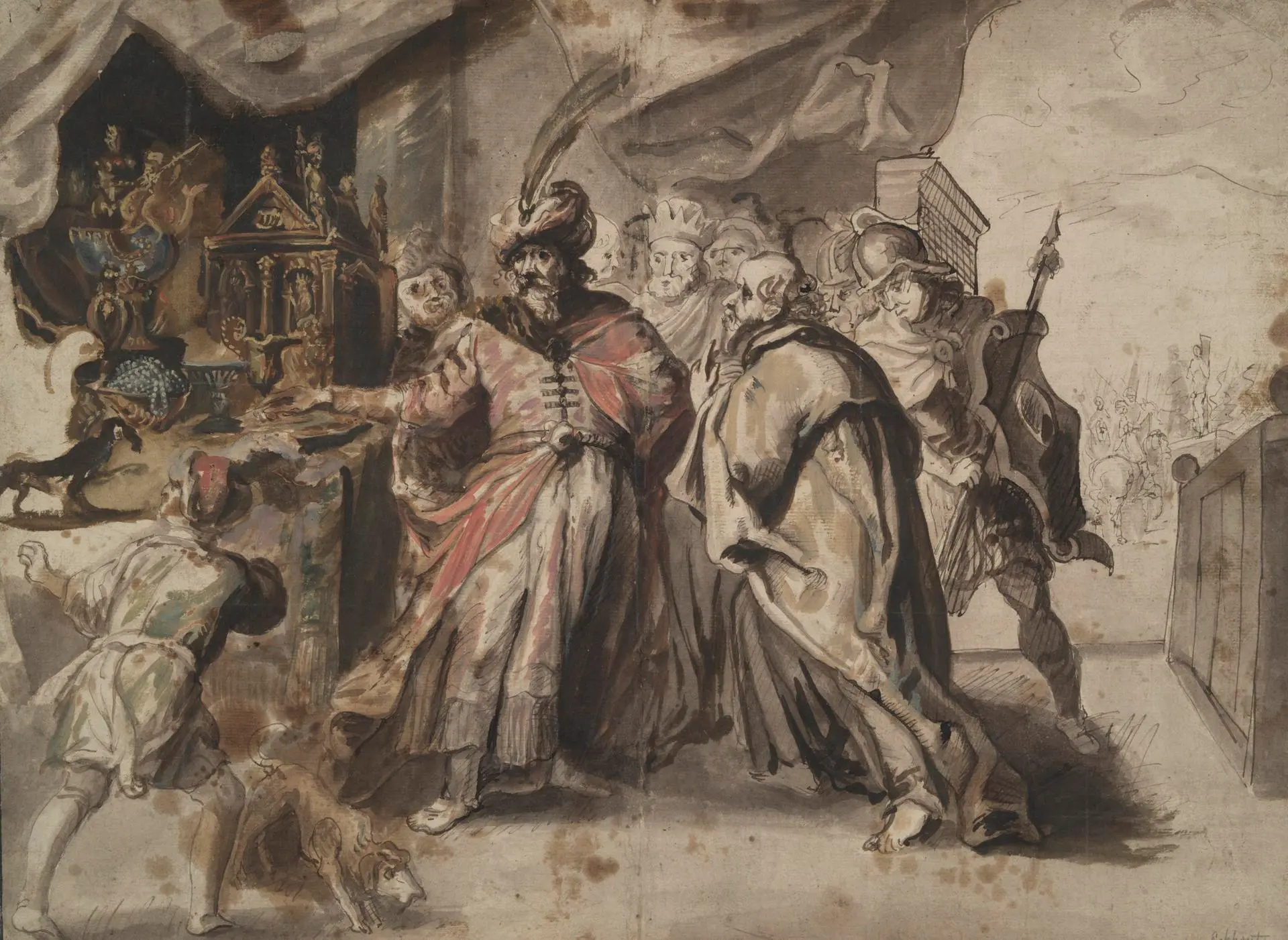 Croesus Showing His Riches To Solon