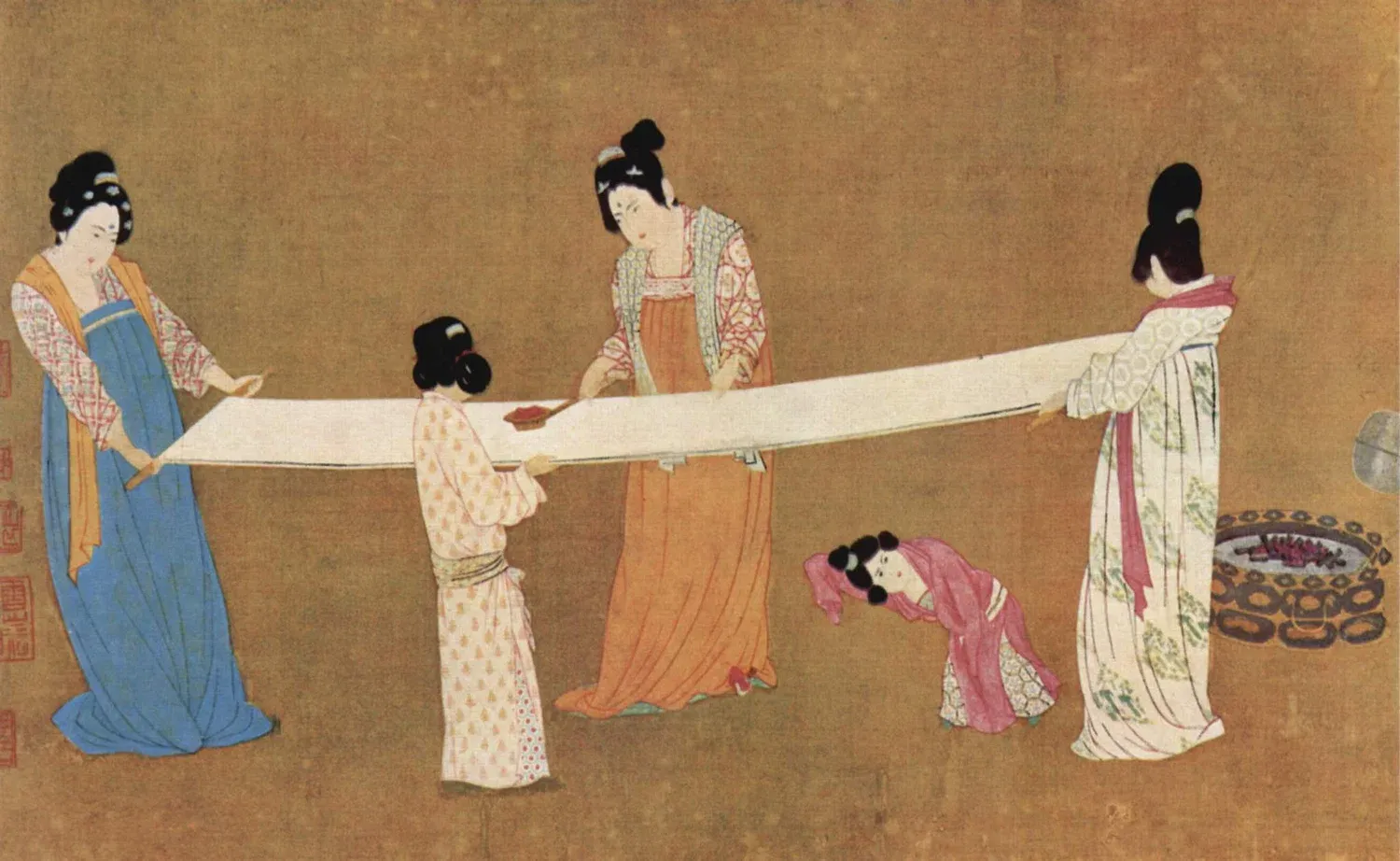 omen Checking Silk, Song China