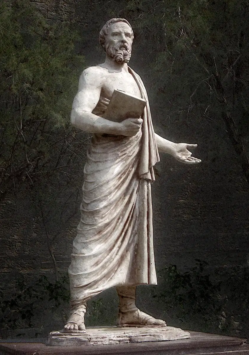 Herodotus statue, image courtesy of Brewminate