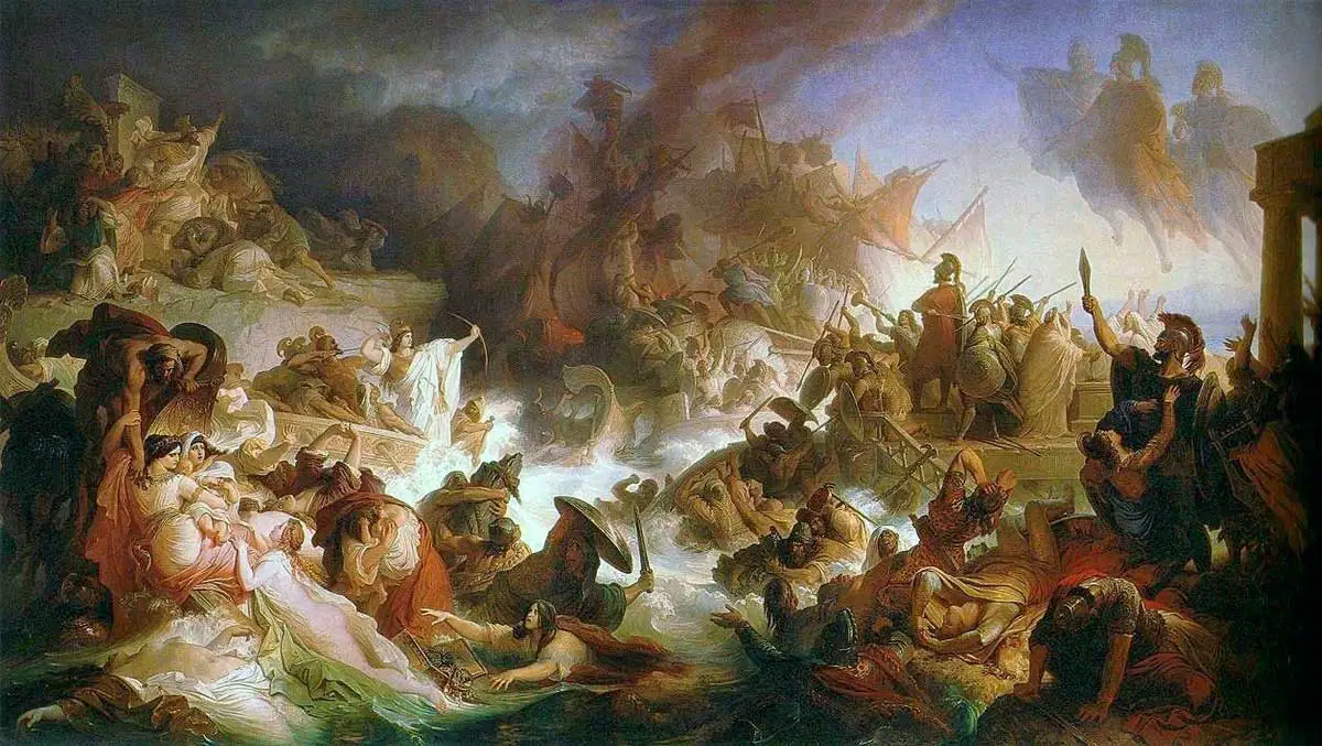 Battle of Salamis, by Wilhelm von Kaulbach, 1868