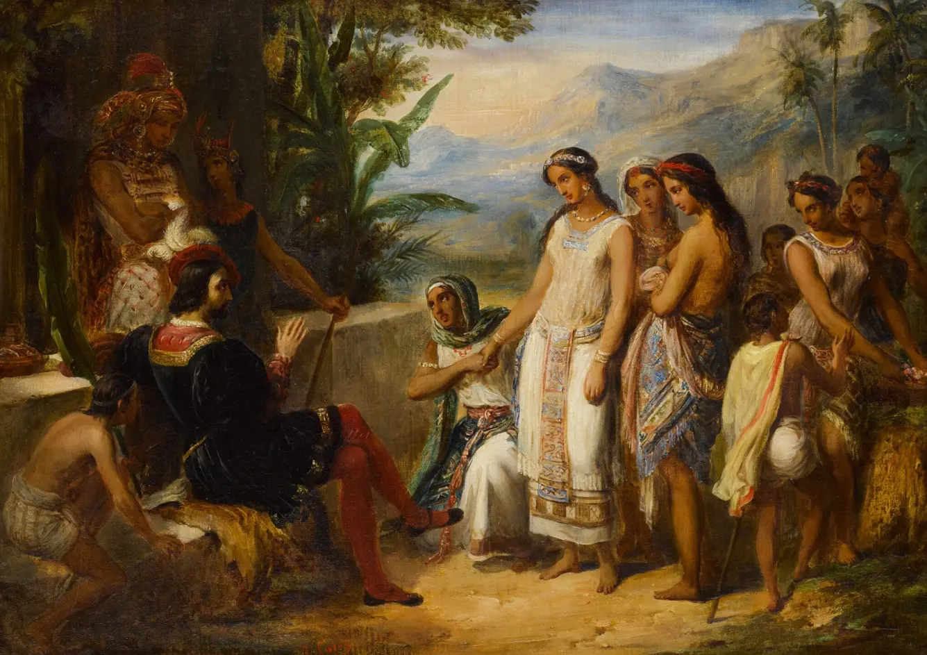 Young Inca Woman Being Offered for Marriage